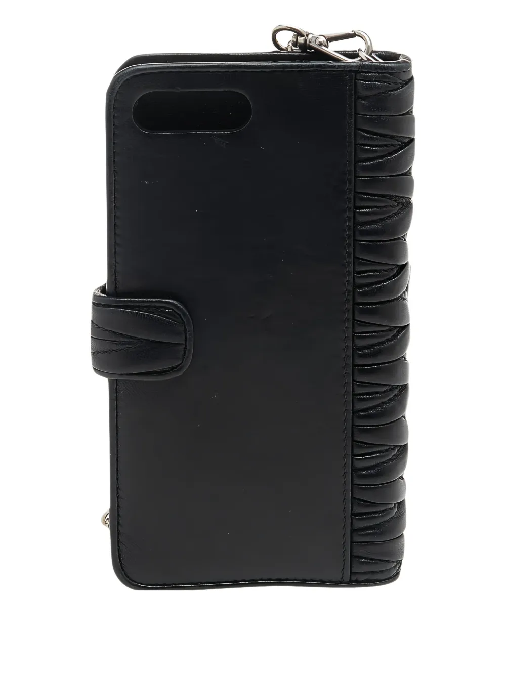 Pre-owned Miu Miu Crystal-flower Matelassé Iphone 8 Plus Case