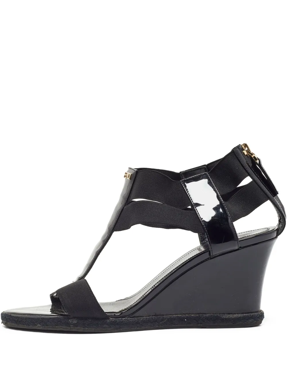 Fendi Pre-Owned Leren sandalen Zwart