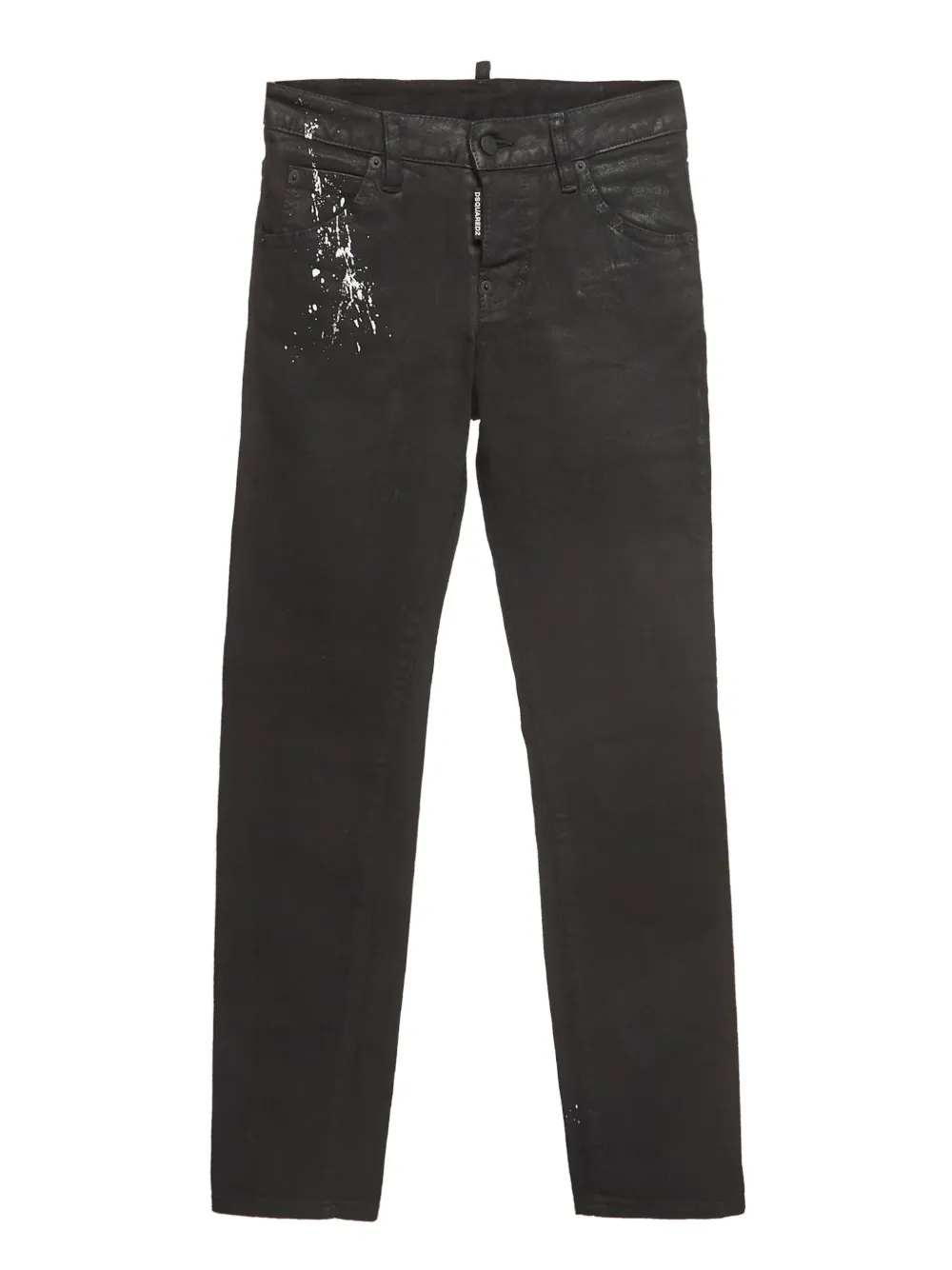 DSQUARED2 pre-owned paint-splattered jeans | Black | Image 1
