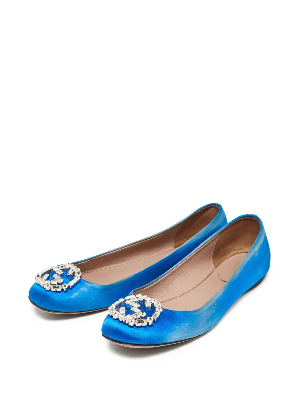 Gucci Pre-Owned Ballerina's met GG-logo - Blauw