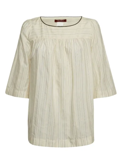 Max Mara pre-owned striped three-quarter sleeve top