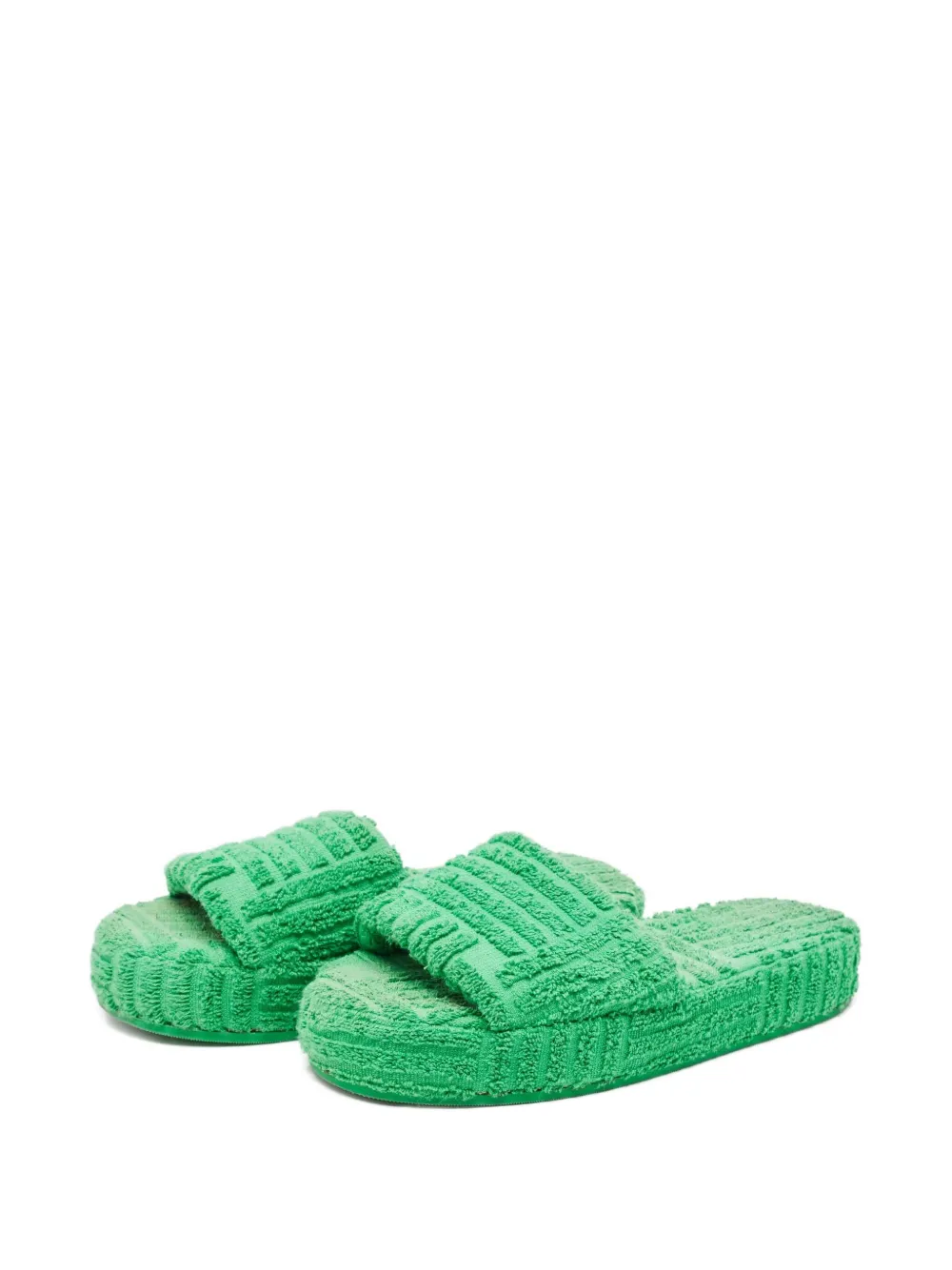 Bottega Veneta Pre-Owned Katoenen slippers - Groen