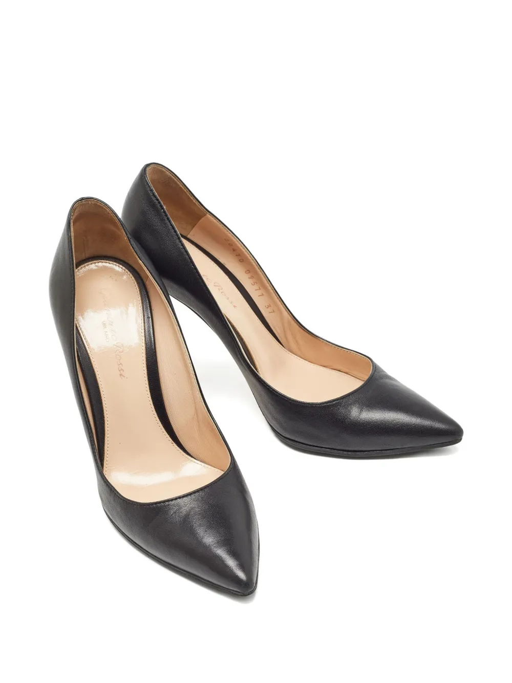 Sergio Rossi Vintage Pre-owned leren pumps met puntige neus - Zwart
