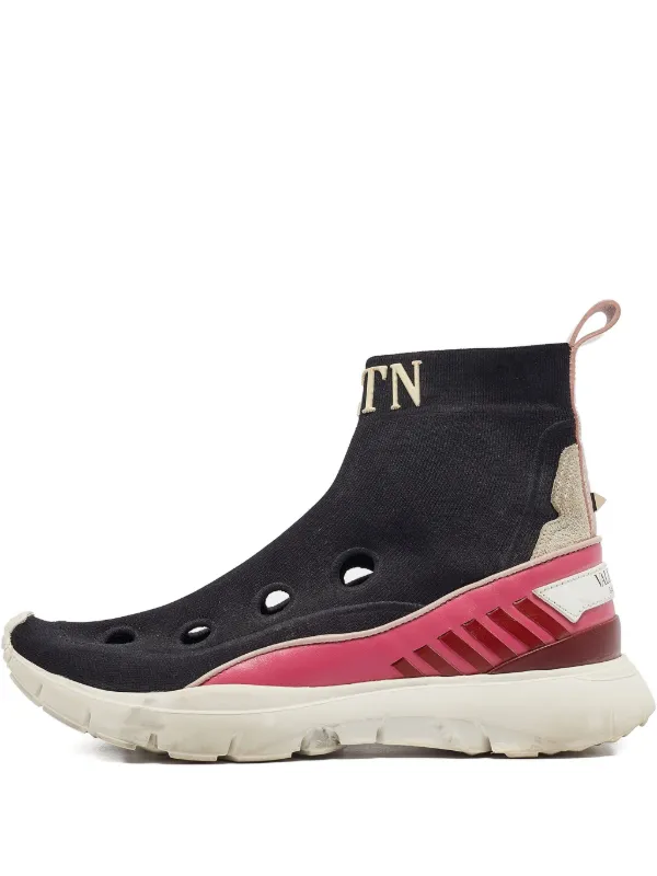 Valentino Garavani Pre-Owned Perforated slip-on Sneakers | Black