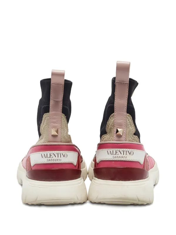 Valentino Garavani Pre-Owned Perforated slip-on Sneakers | Black