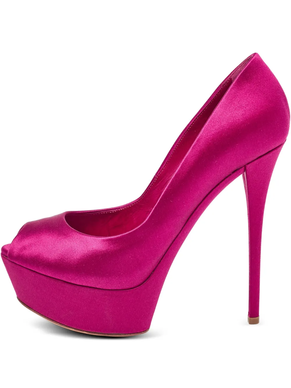 135mm platform peeptoe pumps