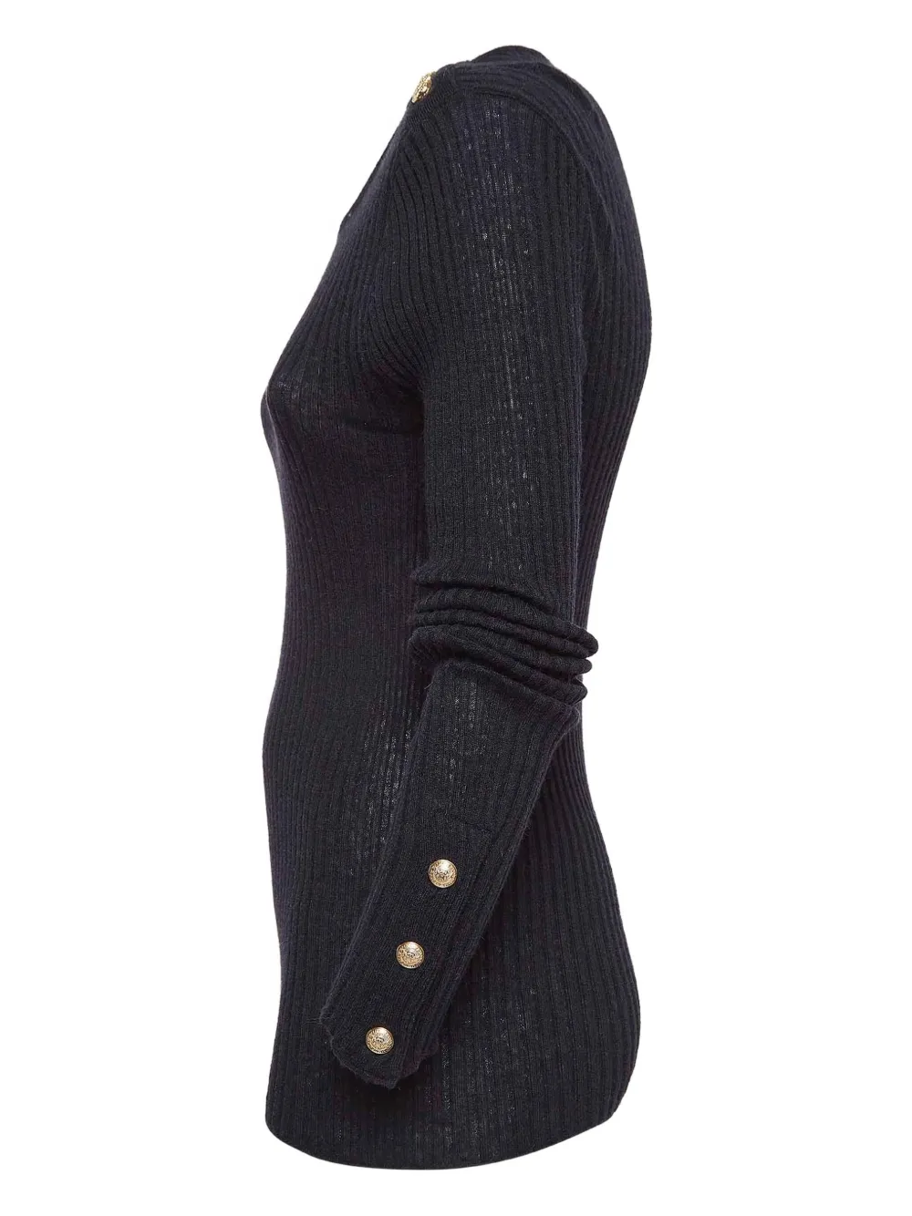 Balmain Pre-Owned ribbed button-detail sweater | Image 2