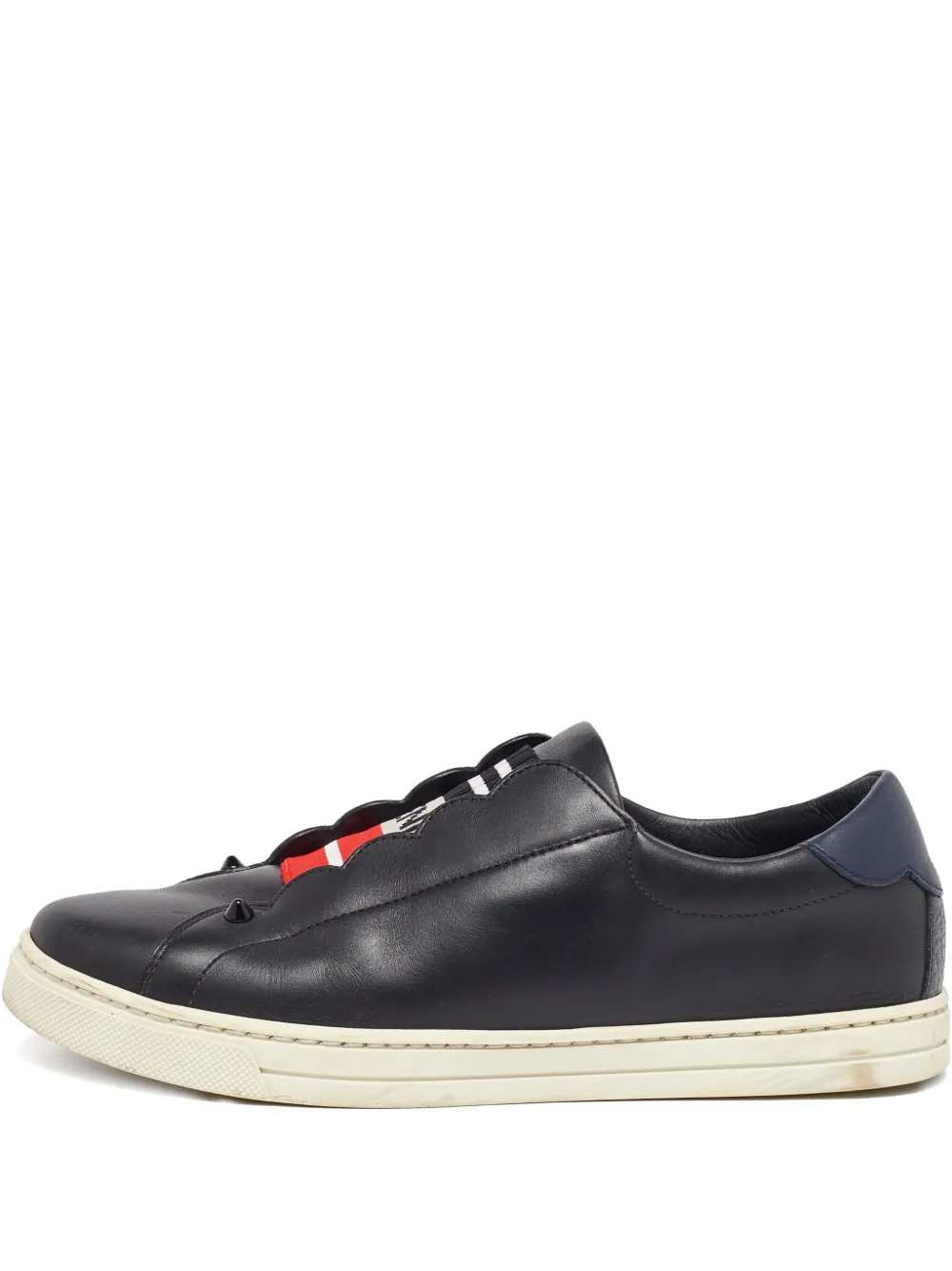 Fendi Pre-Owned Sneakers con orlo a smerlo - Nero