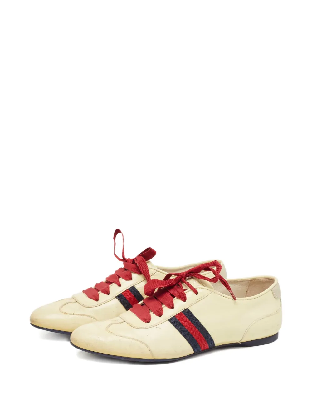 Gucci Pre-Owned Leren sneakers - Beige