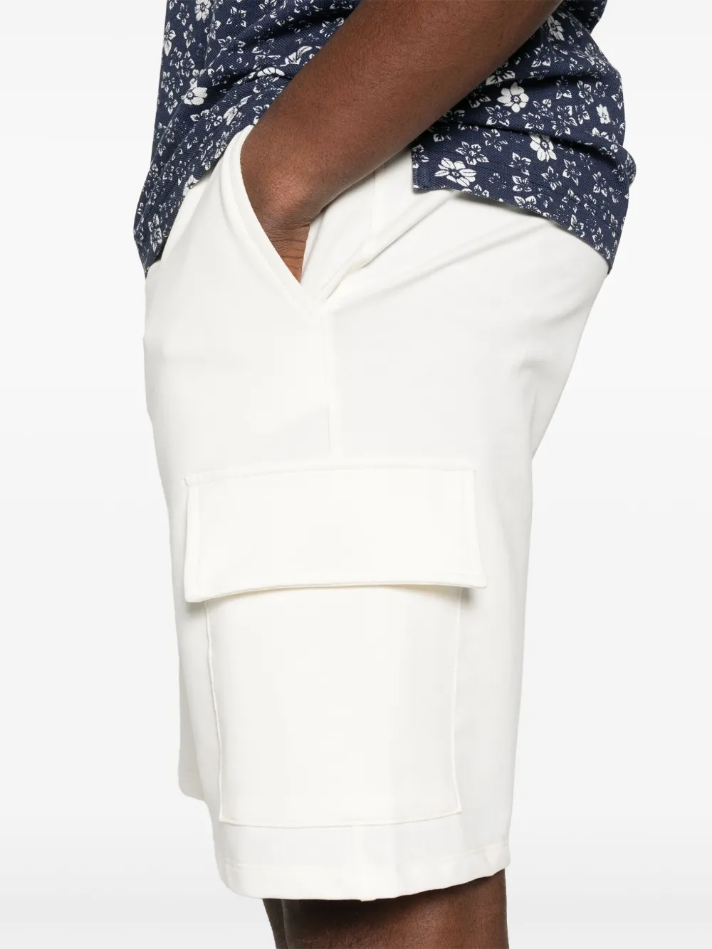 cotton-blend knee-length shorts
