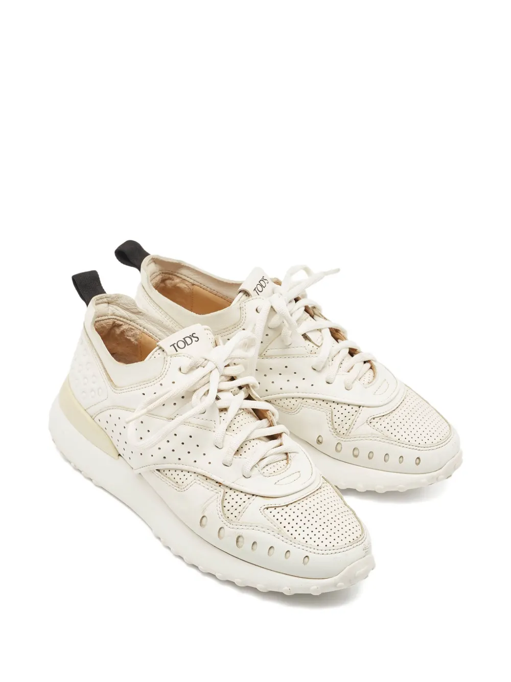 Tod's Vintage Leren sneakers - Wit