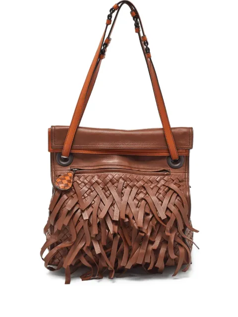 Bottega Veneta Pre-Owned شنطة عملية جلد بشراشيب
