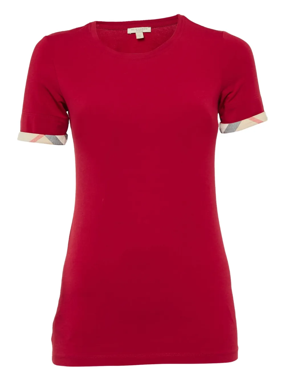 Burberry Pre-Owned cotton-blend T-shirt | Red | Image 1