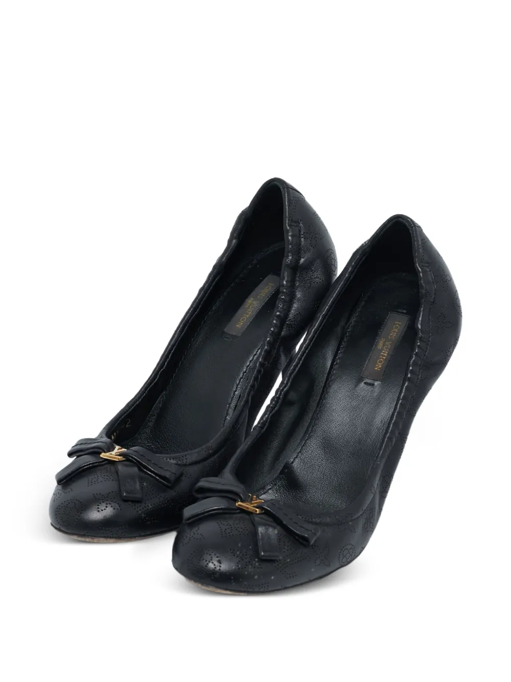 Louis Vuitton Pre-Owned Leren pumps met strikdetail - Zwart