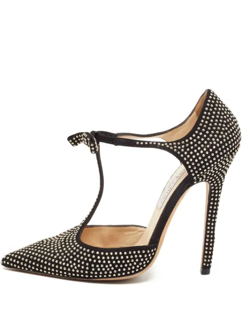Jimmy Choo Pre-Owned 120mm studded T-strap pumps