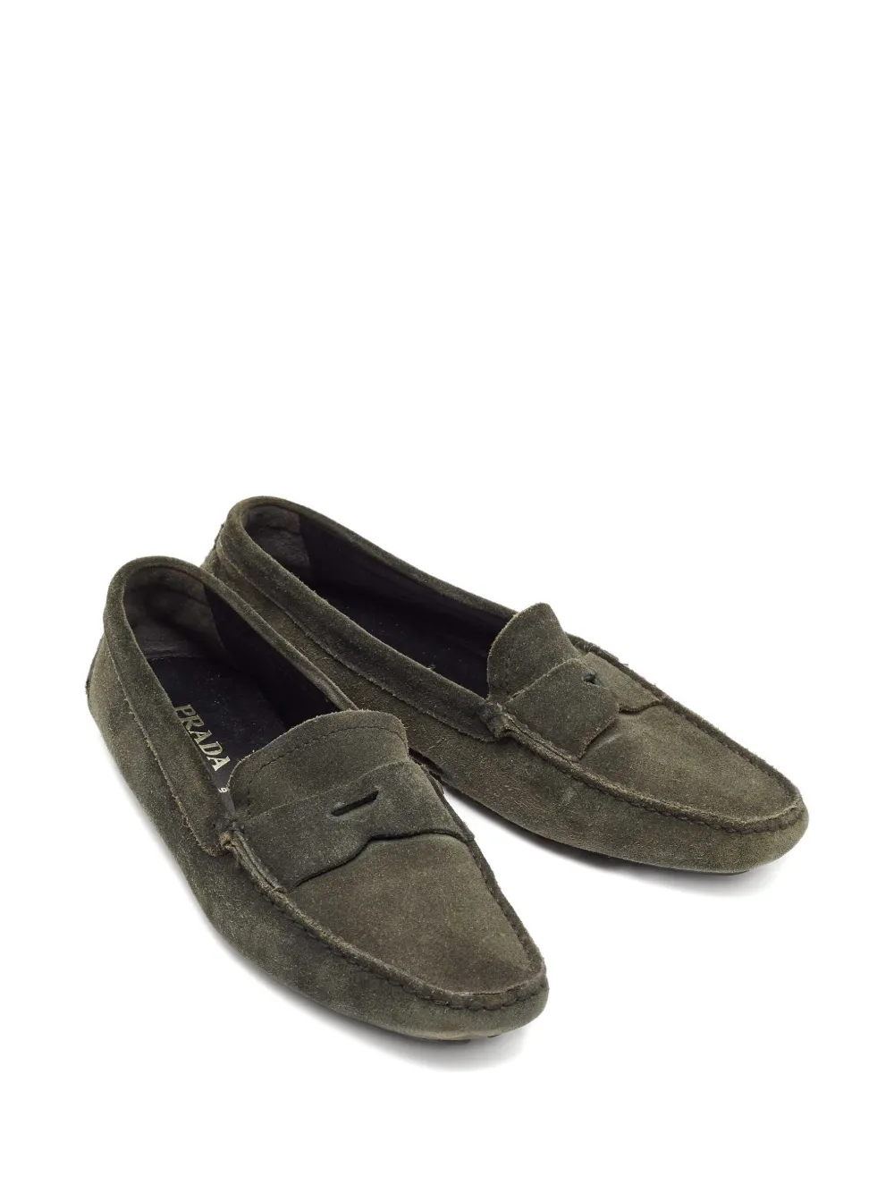 Prada Pre-Owned Suède loafers - Groen