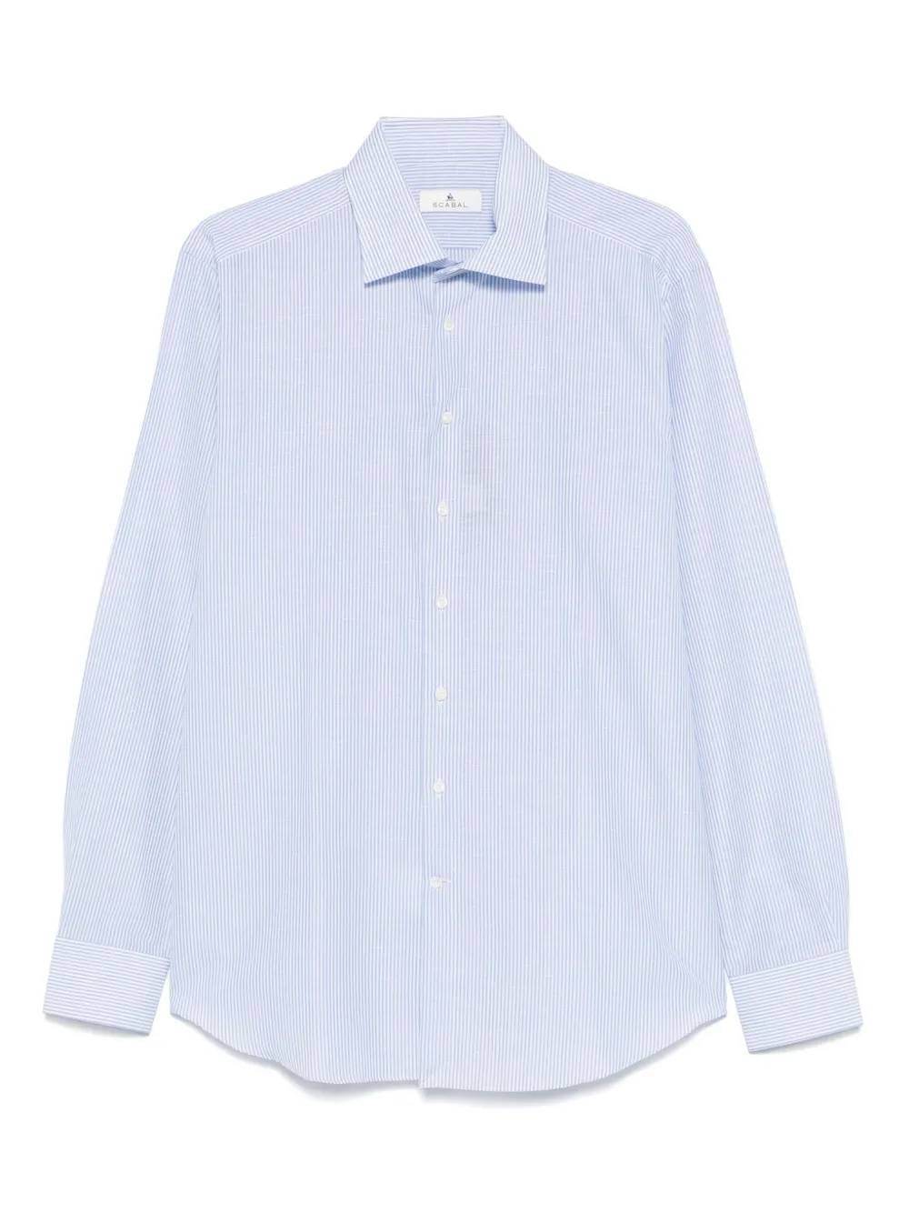 Scabal camisa de algodón y lino | azul | Image 1