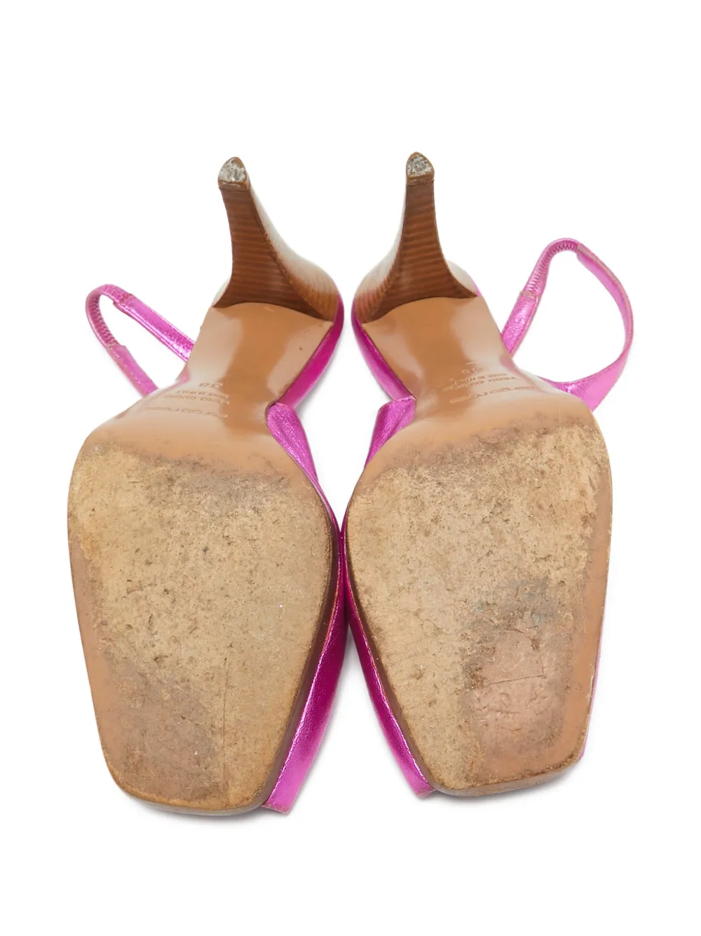 Sergio Rossi Vintage 100 mm lakleren slingback pumps - Roze