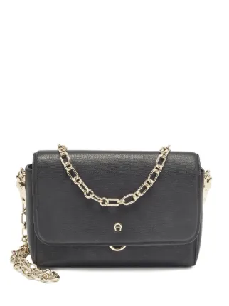 Aigner Vintage Leather Chain Bag | Black | FARFETCH