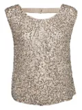 alice + olivia pre-owned sequin-embellished top - Neutrals
