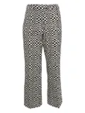 Max Mara graphic-print trousers - Black
