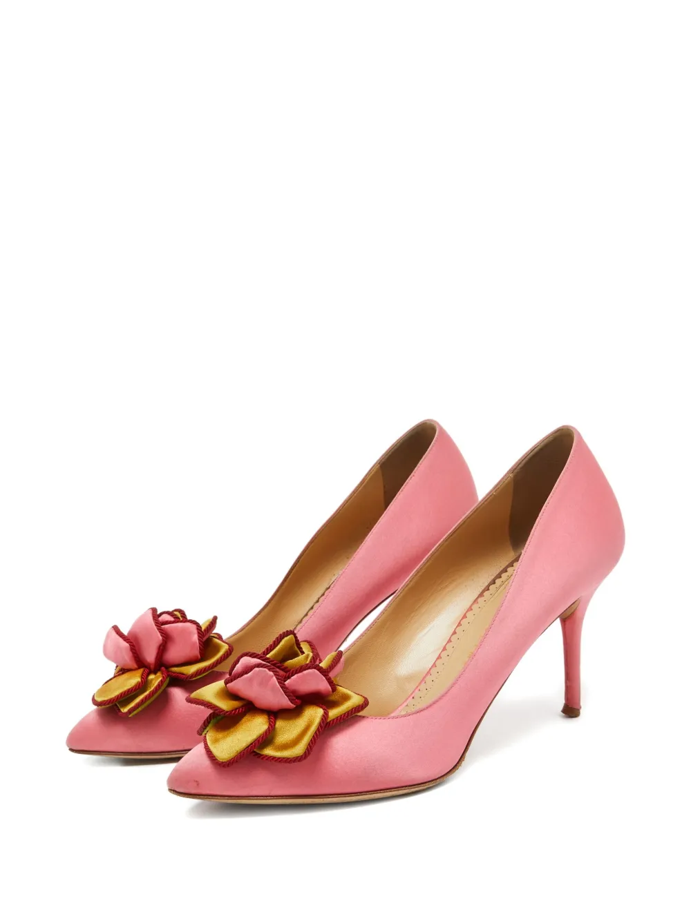 Charlotte Olympia 85mm flower-embellished heeled pumps | Image 2
