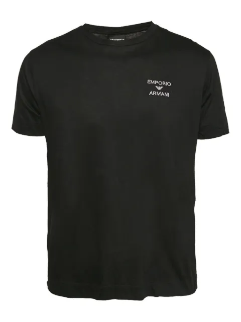 Emporio Armani Pre-Owned logo-embroidered T-shirt