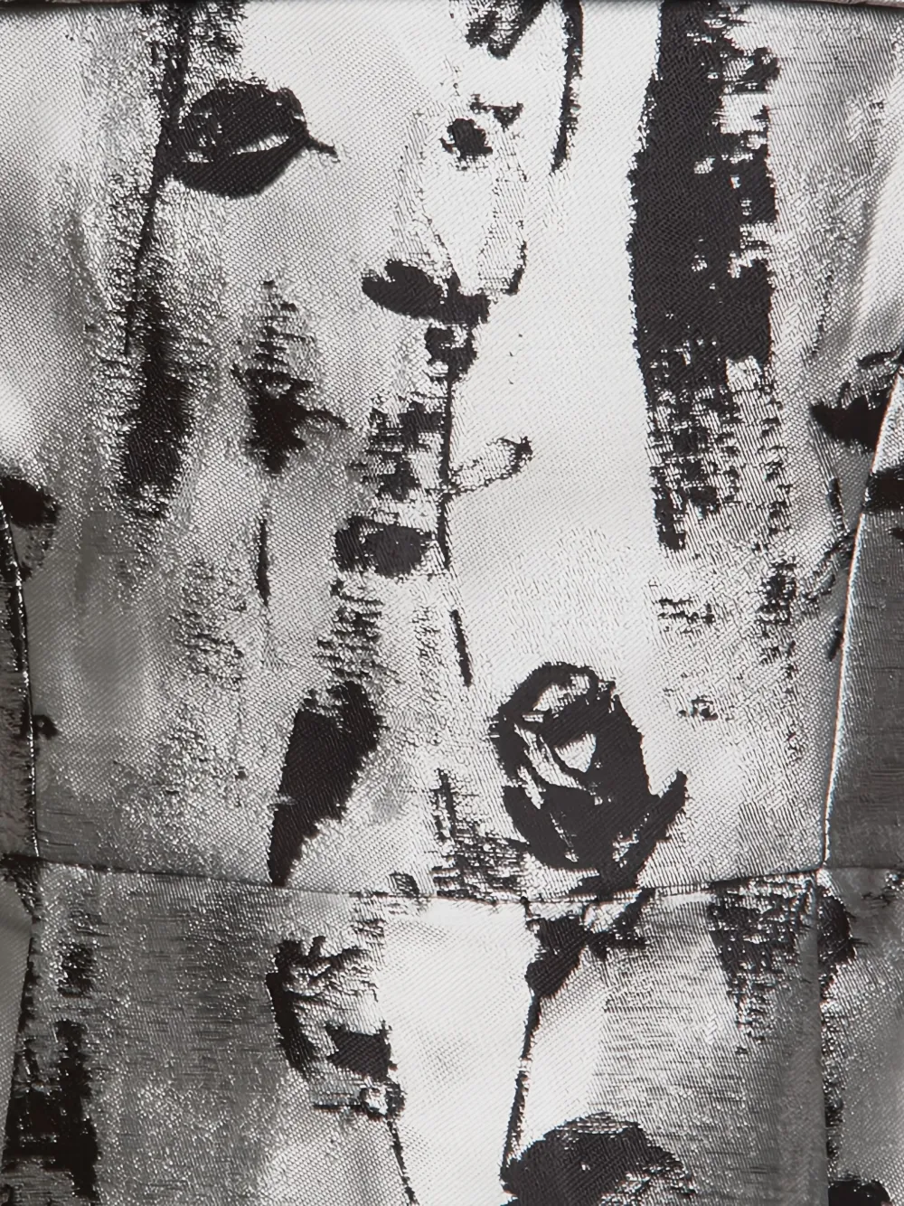 Carolina Herrera Vintage Pre-owned metallic jurk met bloemenprint - Zilver