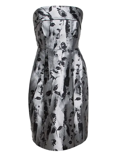 Carolina Herrera Vintage pre-owned metallic floral dress