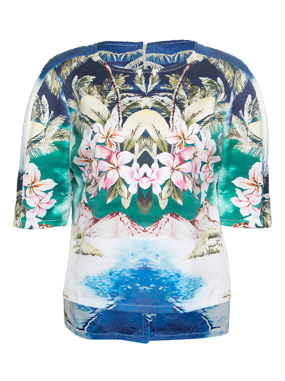 Stella McCartney Pre-Owned Top con stampa astratta 2012 - Verde