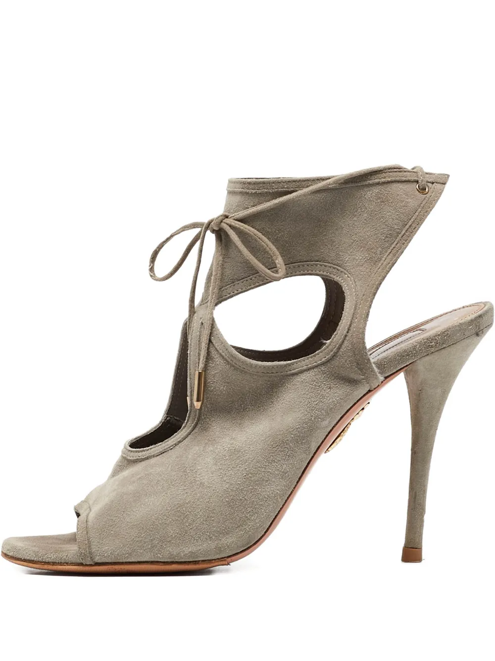 Aquazzura pre-owned 110mm Sexy Thing cut-out sandals - グレー Aquazzura pre-owned 110mm Sexy Thing cut-out sandals - グレー