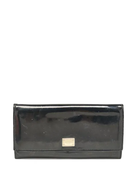 Dolce & Gabbana Pre-Owned portefeuille en cuir à fini verni