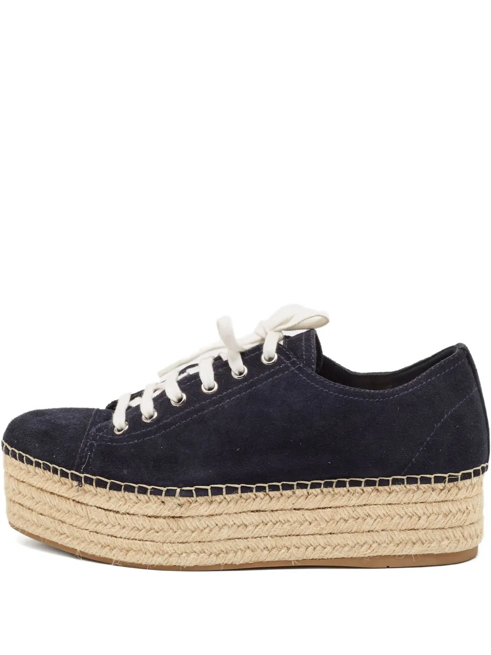 Miu Miu Pre-Owned lace-up espadrille sneakers - ブルー Miu Miu Pre-Owned lace-up espadrille sneakers - ブルー