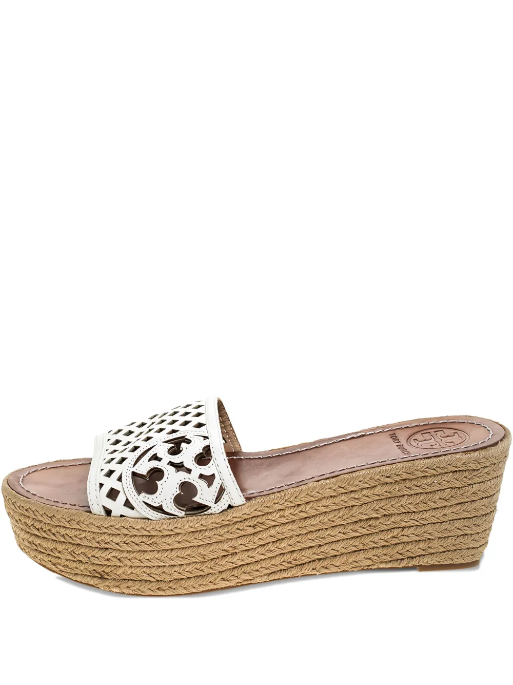 Tory Burch 65mm leather wedge sandals | White | Image 1