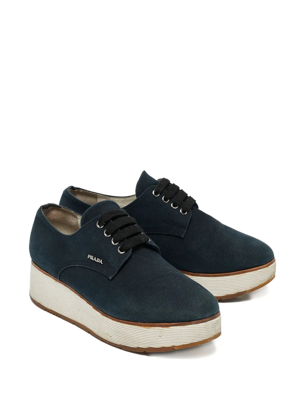 Prada Pre-Owned Sneakers met plateauzool - Blauw