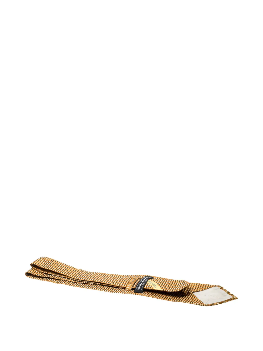 Ferragamo Pre-Owned patterned-jacquard tie | Yellow | Image 1