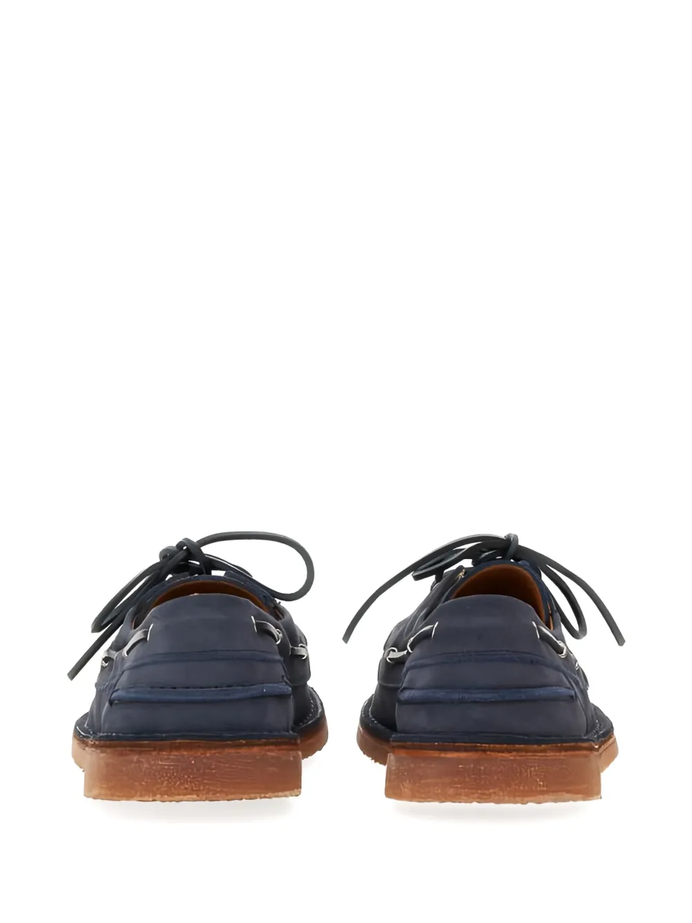 Buttero leather lace-up boat shoes Blue
