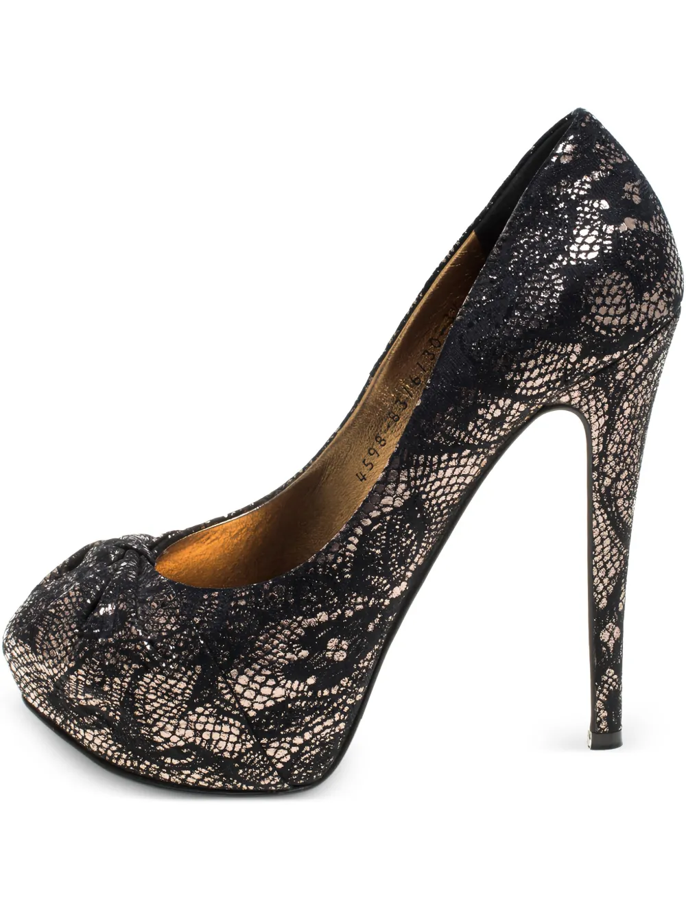 Gina escarpins pre-owned 130 mm à bout ouvert | noir | Image 1
