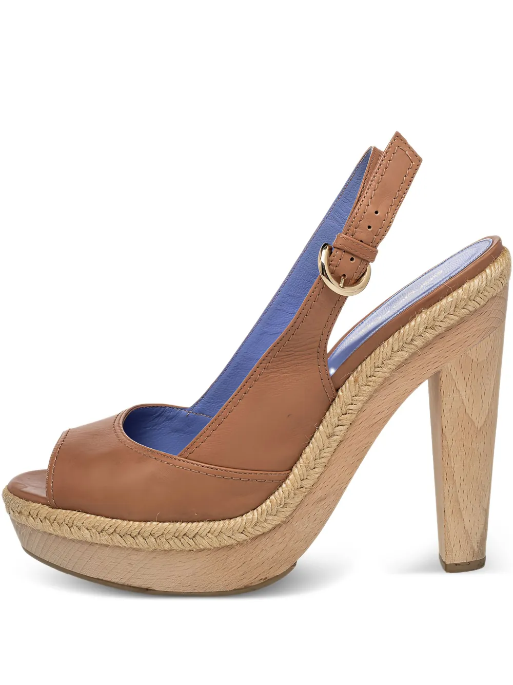 Sergio Rossi Vintage pre-owned 115mm platform slingback sandals | Brown | Image 1