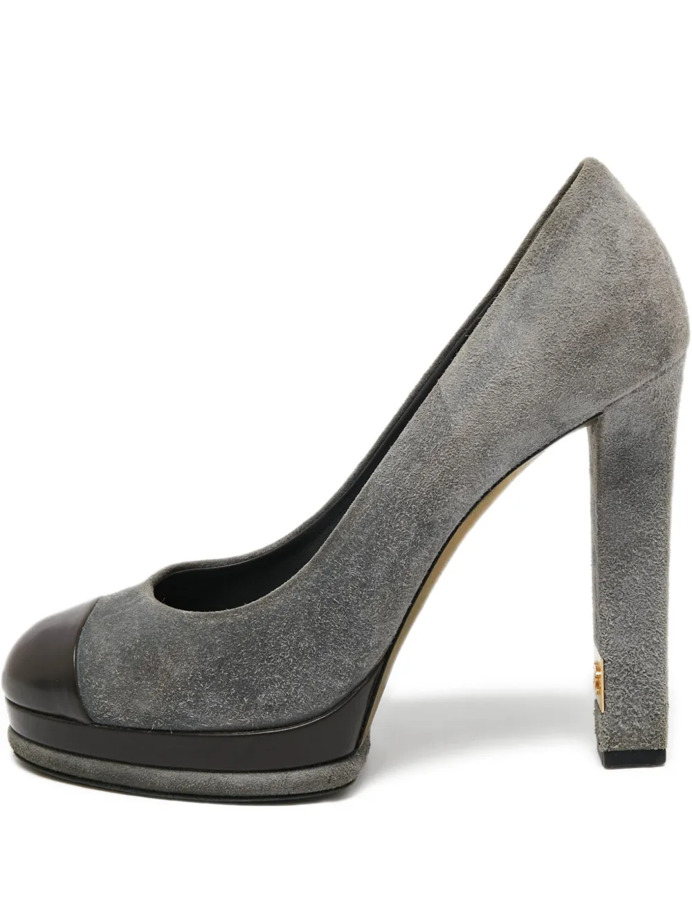 CHANEL Pre-Owned escarpins en daim à plateforme 130 mm | gris | Image 1