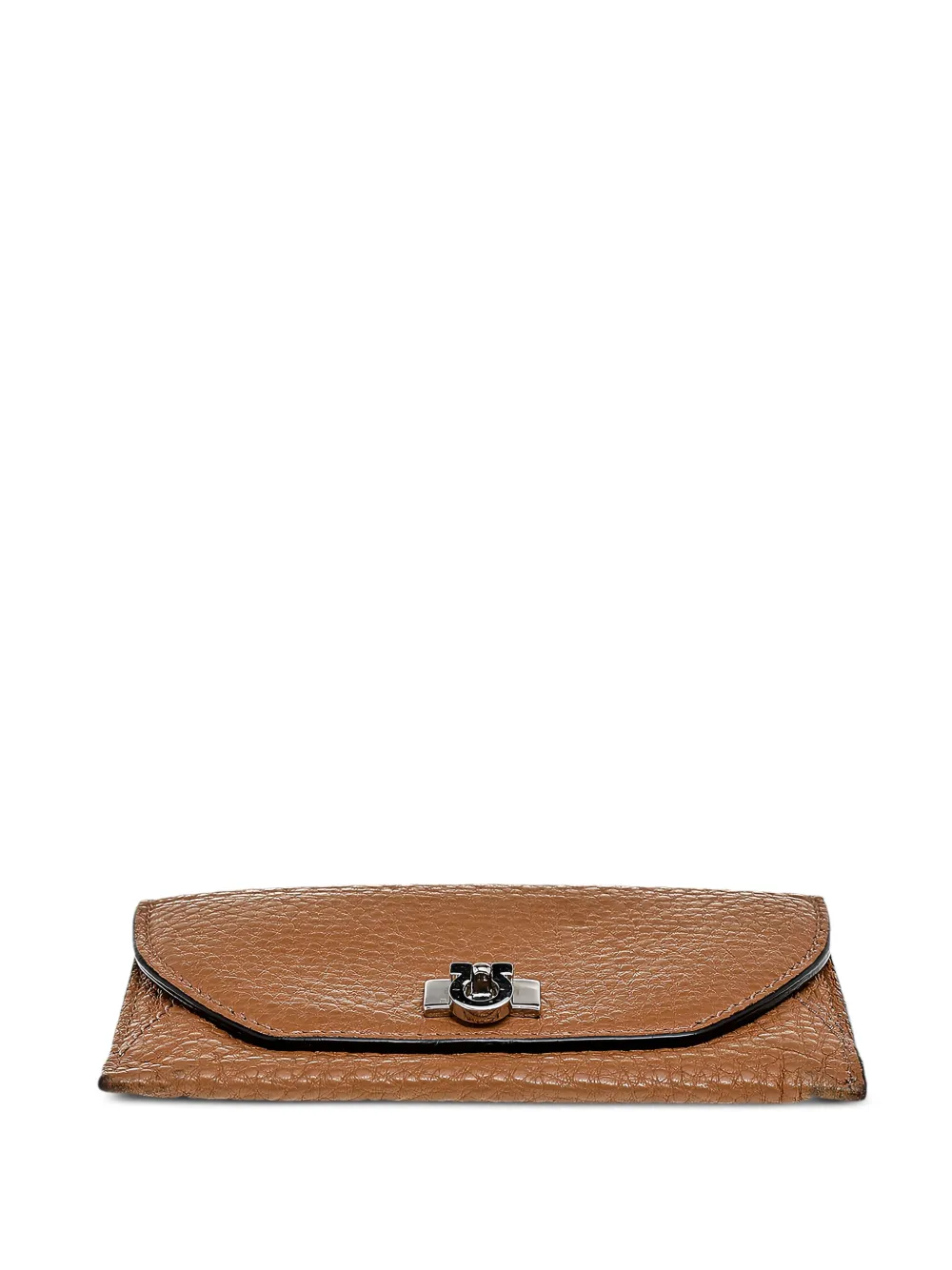 Pre-owned Ferragamo Gancini Textured-leather Cardholder