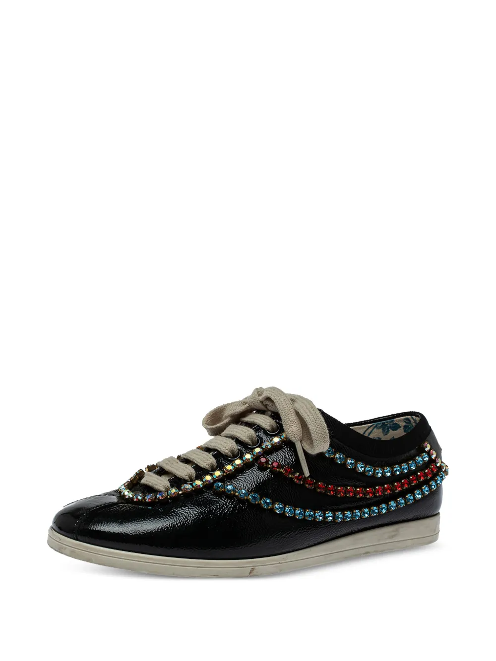 Gucci Pre-Owned Sneakers verfraaid met kristallen - Zwart