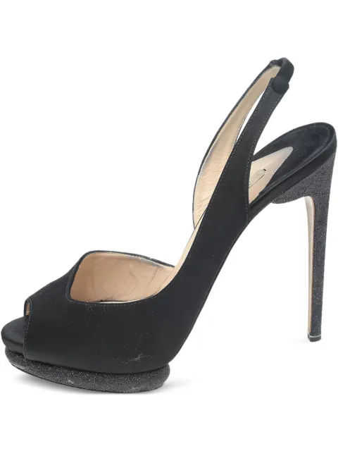 Nicholas Kirkwood pre-owned satin slingback pumps