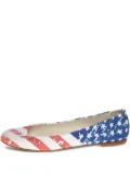 Giuseppe Zanotti Vintage flag-print ballet flats - White