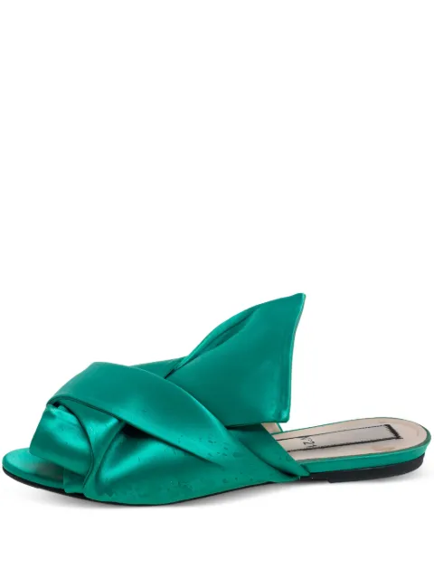 Nº21 pre-owned knot-detail satin sandals