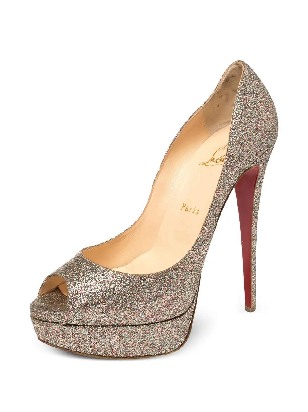 Christian Louboutin Pre-Owned 150 mm Lady Peep pumps - Grijs