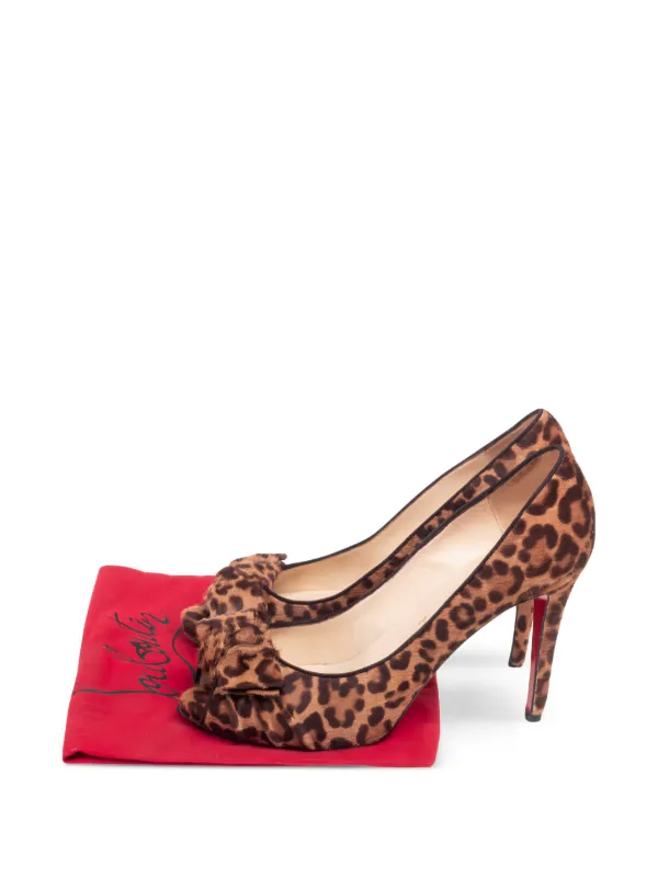 初売りセール❗️Christian Louboutin ヒョウ柄 ハイヒール Christian Louboutin Pre-Owned 105mm leopard-print peep-toe Pumps