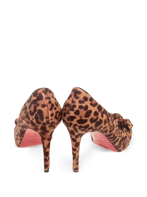 Christian Louboutin Pre-Owned 105mm leopard-print peep-toe Pumps