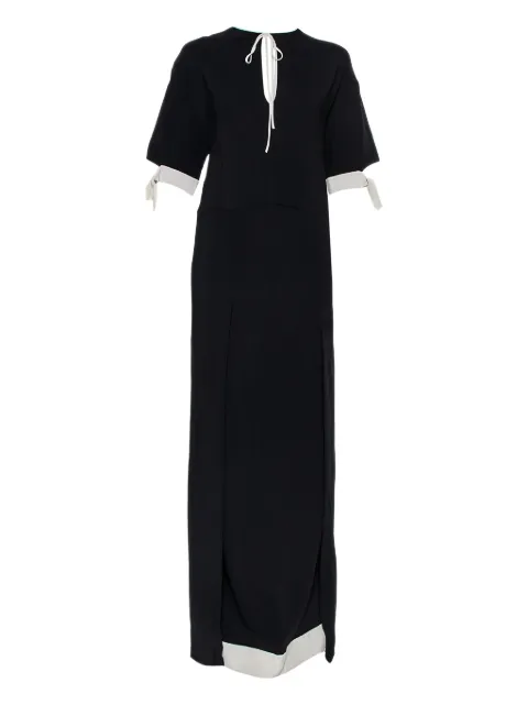 Fendi Pre-Owned tie-neck silk dress