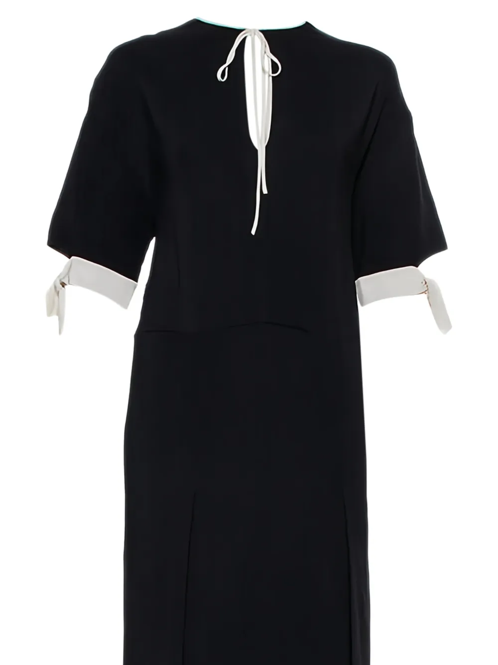 Fendi Pre-Owned Jurk met gestrikte hals - Zwart
